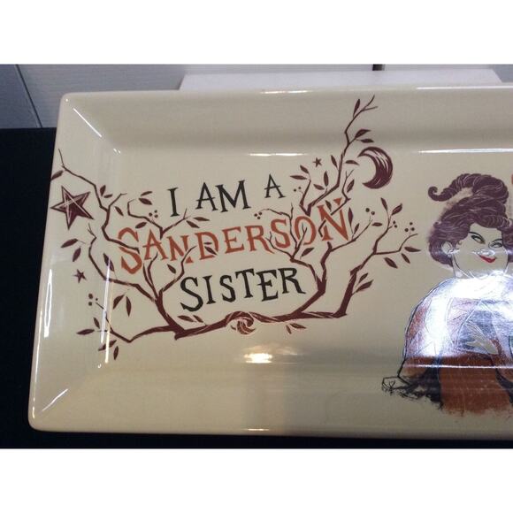 BRAND NEW DISNEY HOCUS POCUS HALLOWEEN DECORATIVE TRAY “I AM A SANDERSON SISTER” - Picture 5 of 9